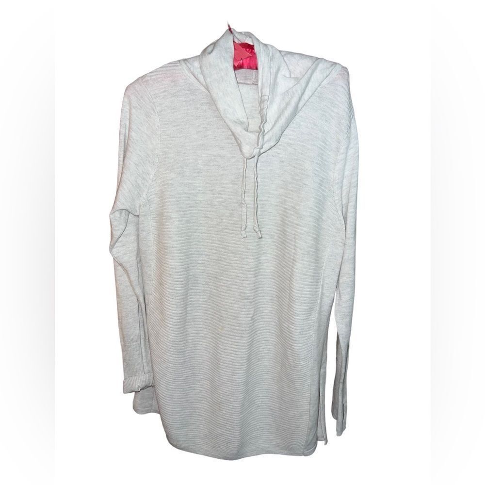 Artisan‎ N.Y. light grey cowl neck tunic sweater with long sleeves size large
